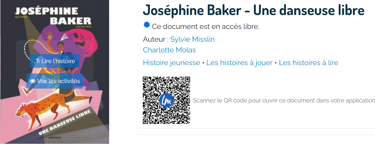 Josphine Baker livre eureka